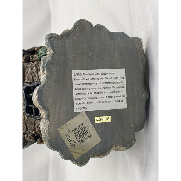 VINTAGE HALLOWEEN HAUNTED BAT HOUSE Ceramic Candle Holder  RARE - Picture 12 of 16